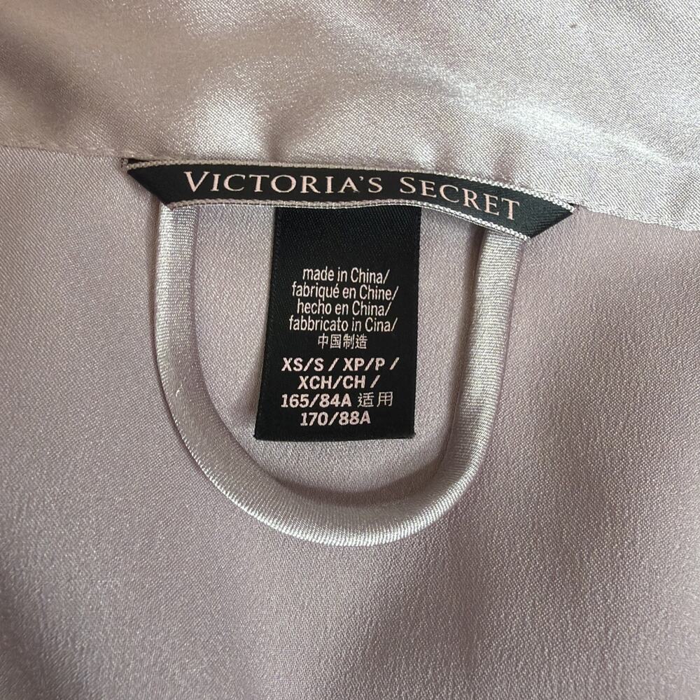 Victorias Secret Satin Robe 3/4 Sleeves XS /S Mid Thigh Length Pink Pockets READ - Picture 5 of 15